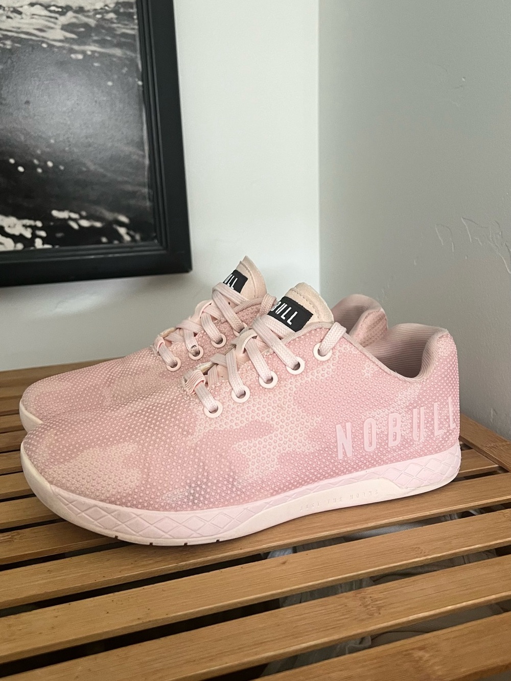 NOBULL Women's Pale Pink Camouflage Trainer Sneakers